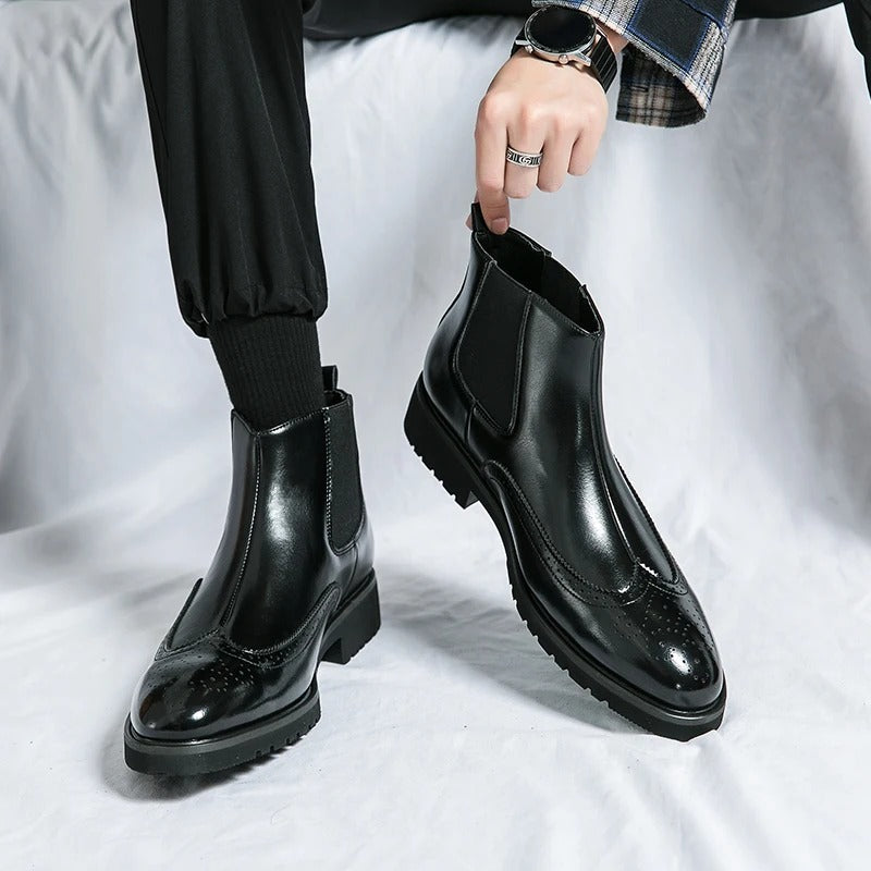 Classic leather chelsea boots for men | Alden - 17