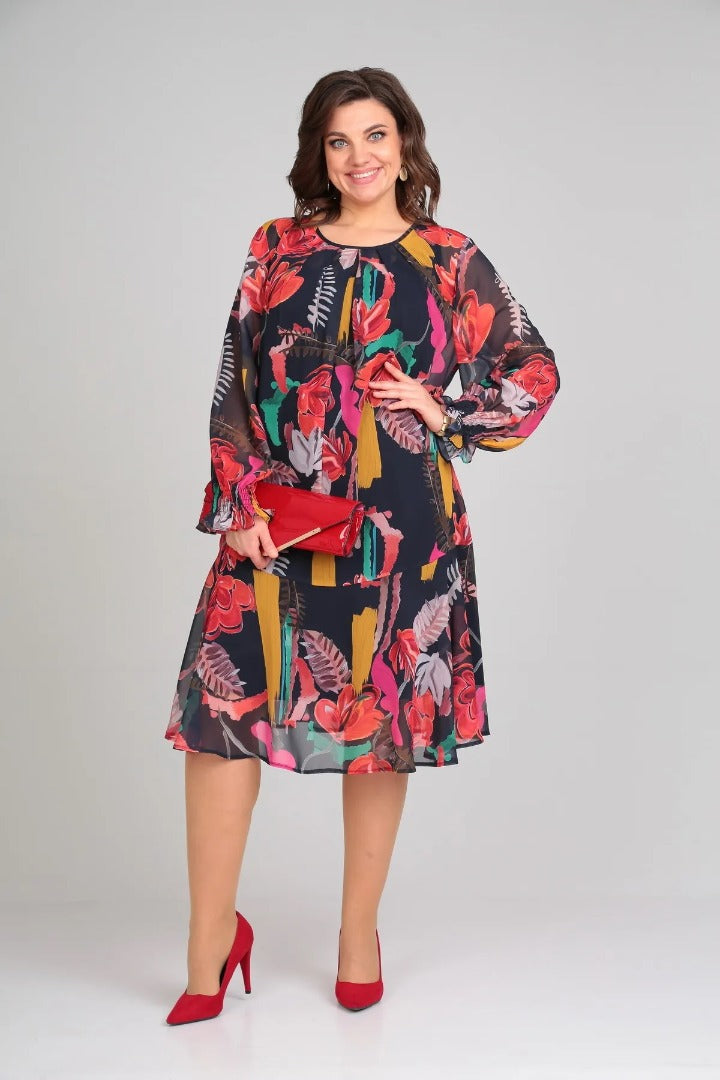 Modern everyday floral casual dress for women | Floravine -8