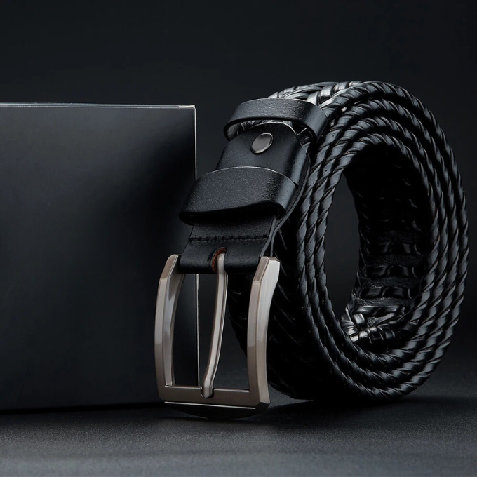 Braided genuine leather belt for men | Braided - 11