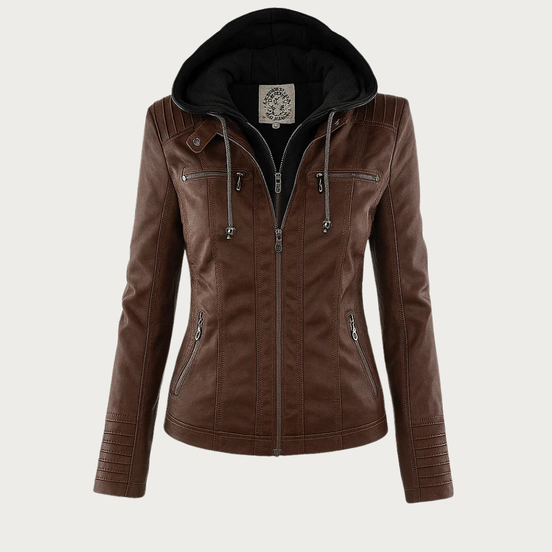 Classic leather everyday jacket for women | SOPHIE - 3