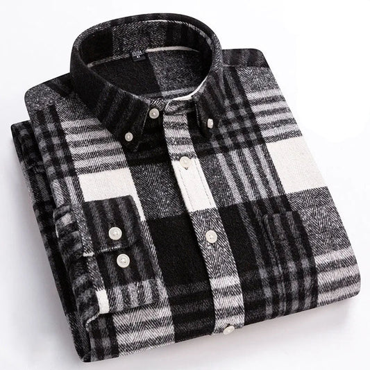 Classic Plaid Button Down Shirt Refined for Men | Everett