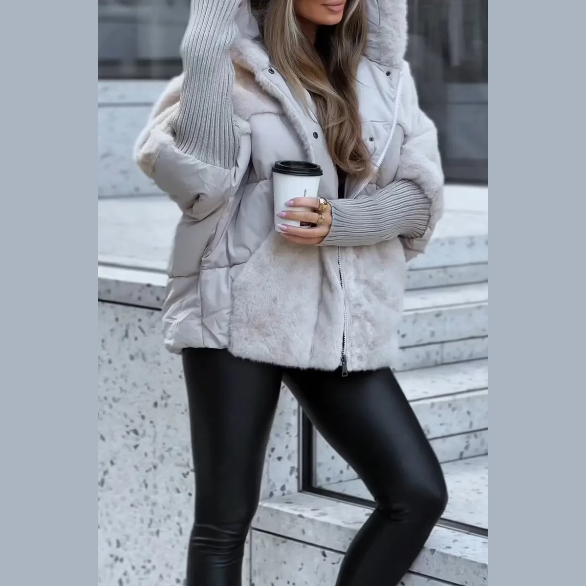 Classic hooded everyday casual bomber jacket for women | Hester -6