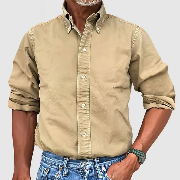 Smart casual button-up shirt for men | Nelson -1