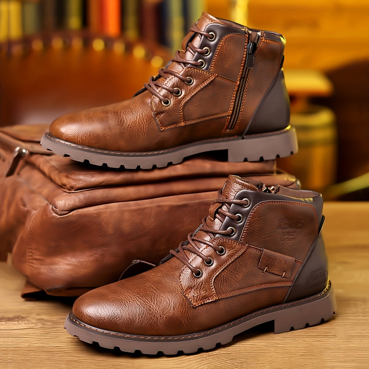 Rugged heritage ankle boots for men | Daniel -1