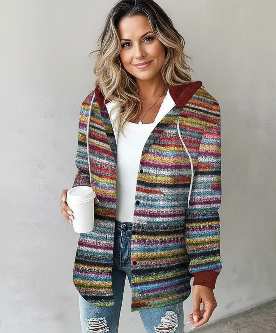 Plaid Hooded Coat Stylish for Women | Brielle