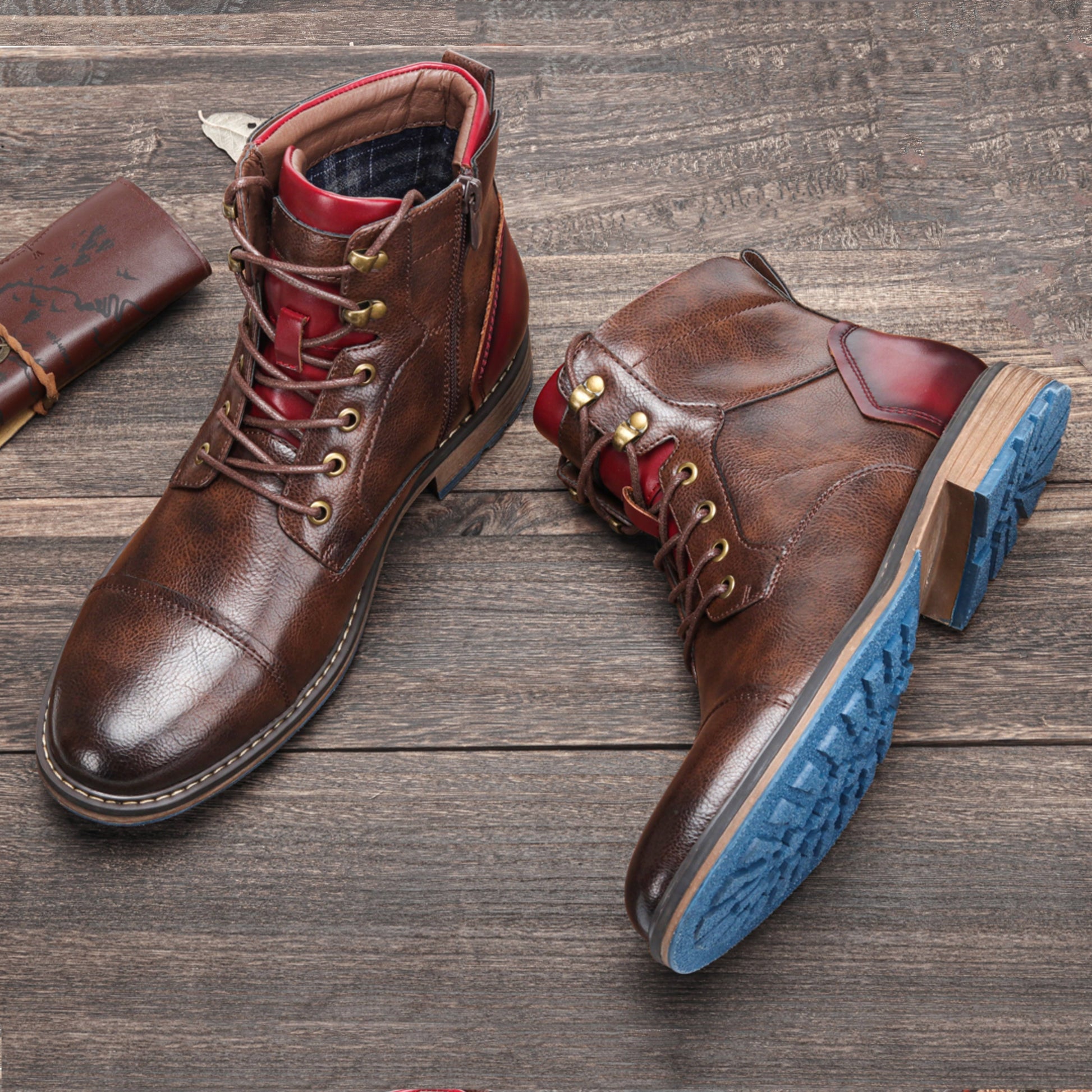 Timeless brogue-detail heritage boots for men | Maxwell -1