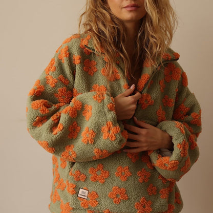 Cosy long-sleeve fleece everyday hoodie for women | Daisy -6