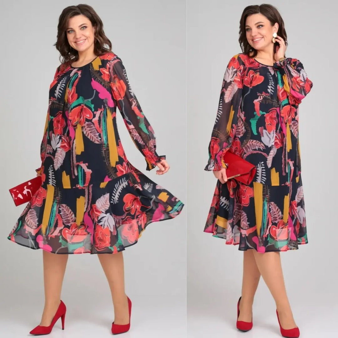 Modern everyday floral casual dress for women | Floravine -5
