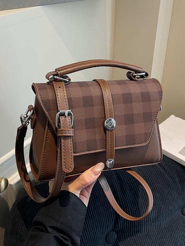 Trendy Contrast Stitching Small Square Shoulder Bag Chic For Women | Liorenna