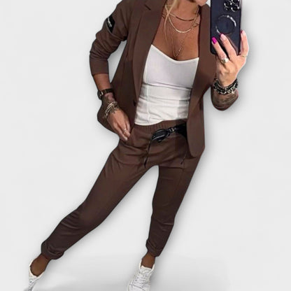 Smart blazer and trousers co-ord set for women | Malou - 2