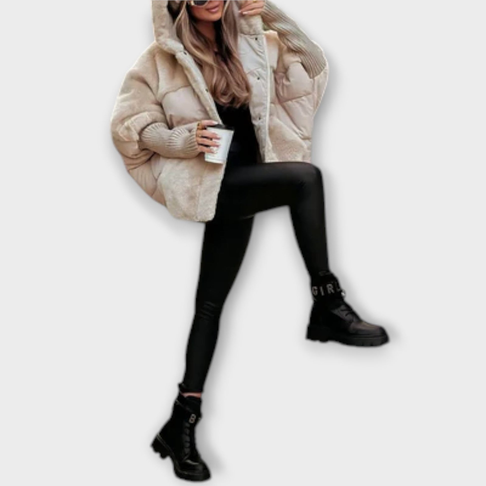 Elegant classic warm winter jacket for women | Ava -12