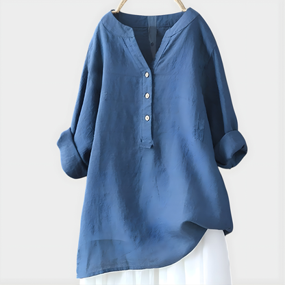 Elegant V-neck everyday blouse for women | Veronique -9