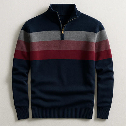 Stripe Quarter-Zip Sweater Cozy For Men | Ronan