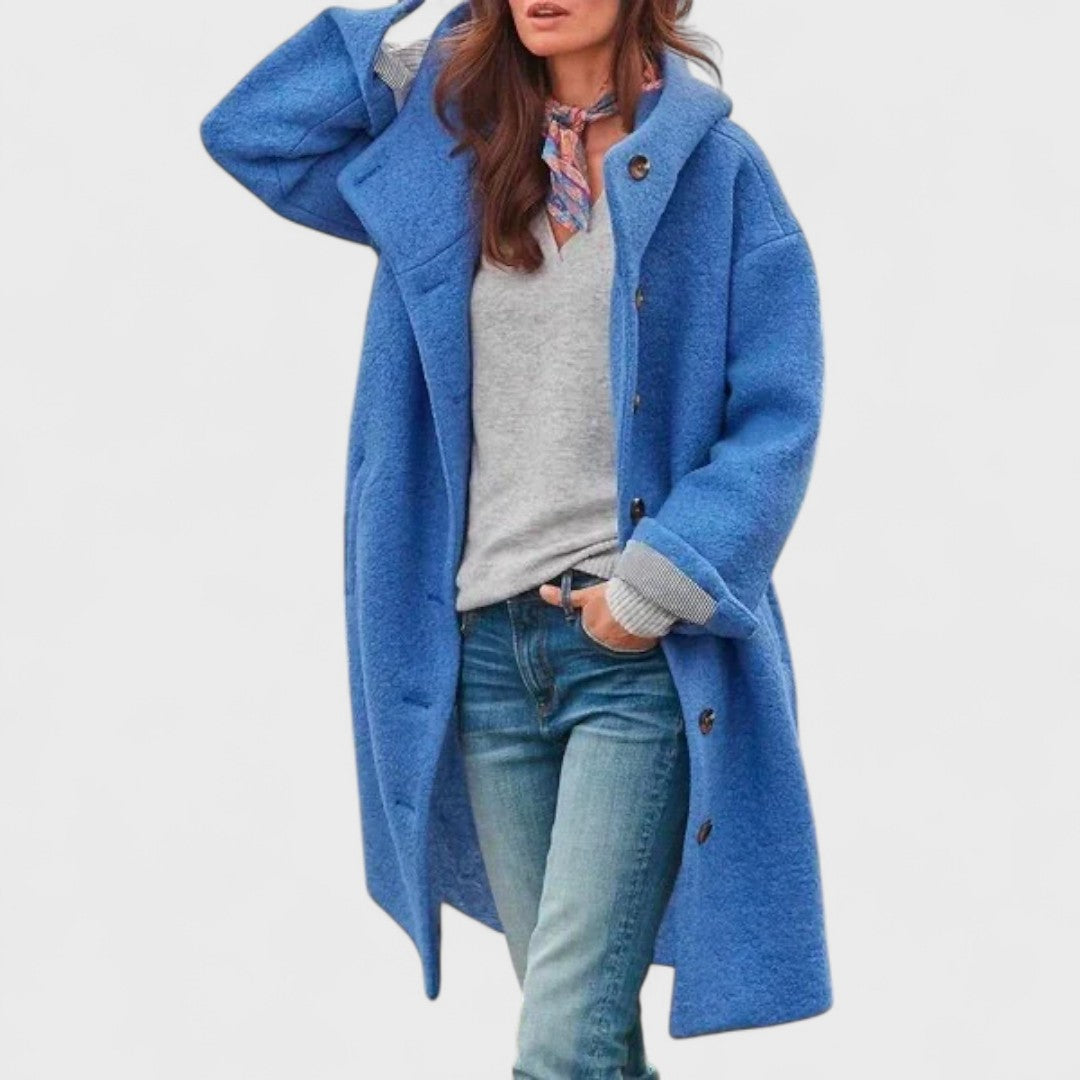 Longline Button Coat Stylish For Women | Aida