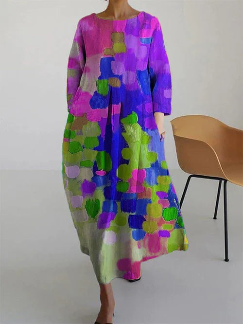 Romantic floral everyday cotton dress for women | Antonella - 1