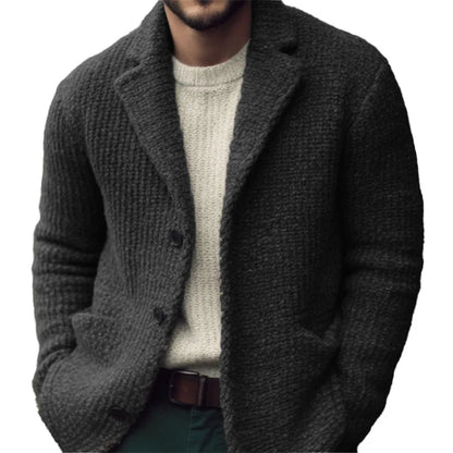 Classic cosy open-front cardigan for men | Derek - 2