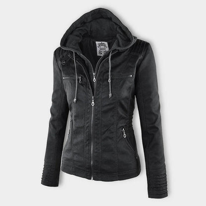 Durable elegant everyday leather jacket for women | Sophie -7