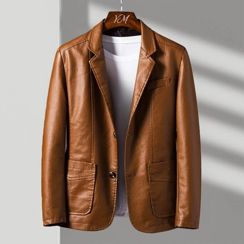 Classic leather everyday jacket for men | Alessandro - 1