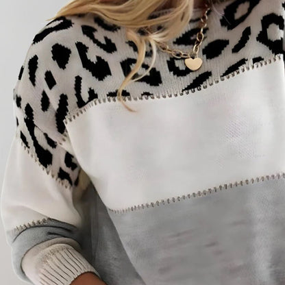 Leopard Print Casual Sweater Cozy For Women | Sera