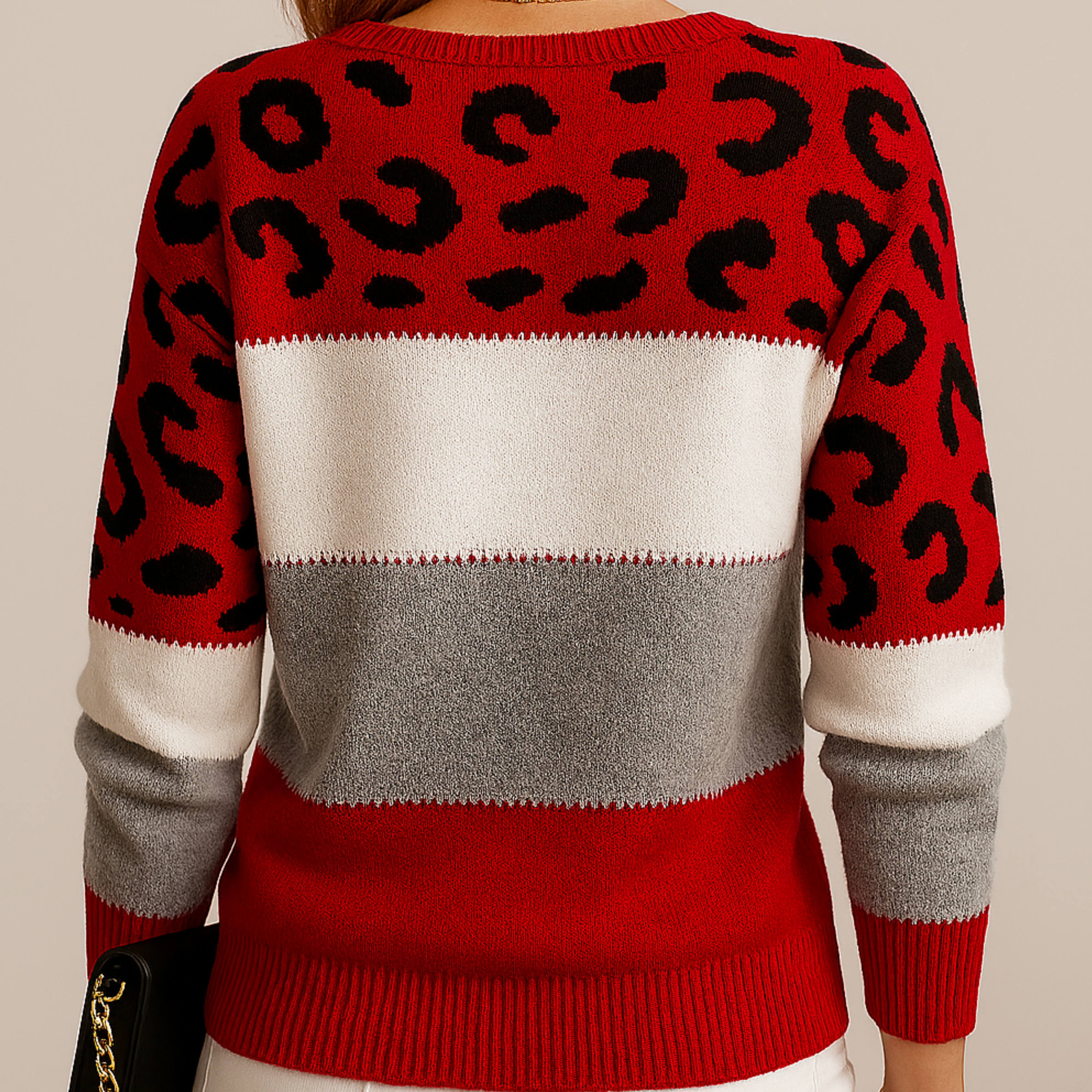 Leopard print casual sweater for women | Pascaline