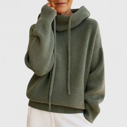 Cosy everyday oversized knit hoodie for women | Marie -1