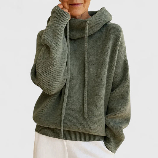 Cosy everyday oversized knit hoodie for women | Marie -1