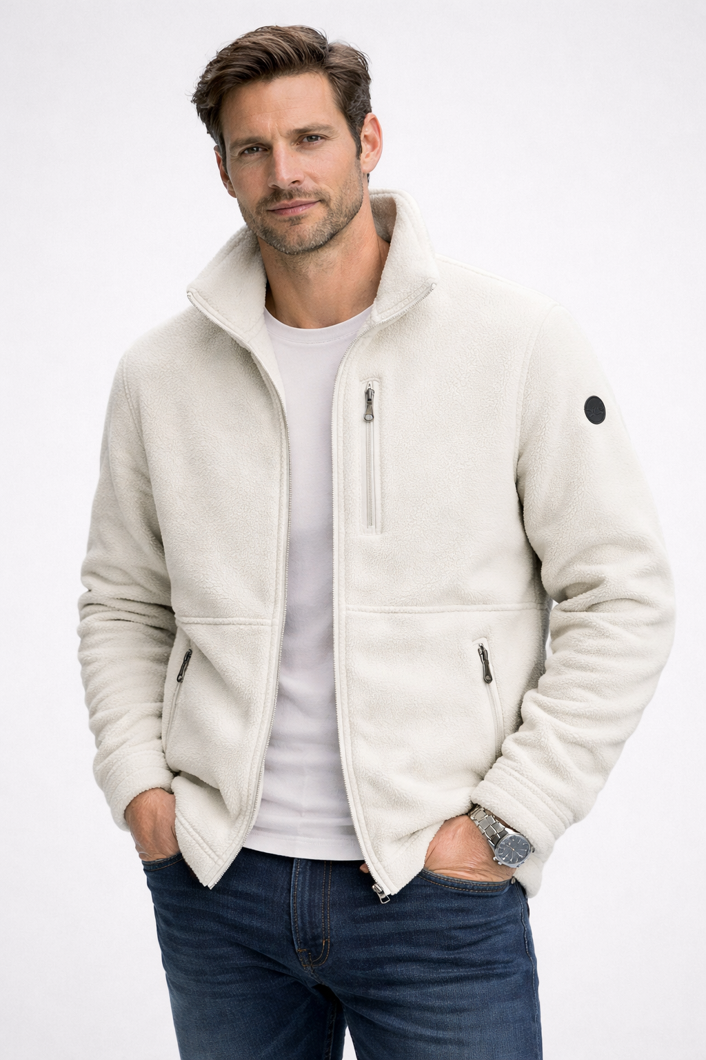 Warm everyday casual fleece jacket for men | SummitShield