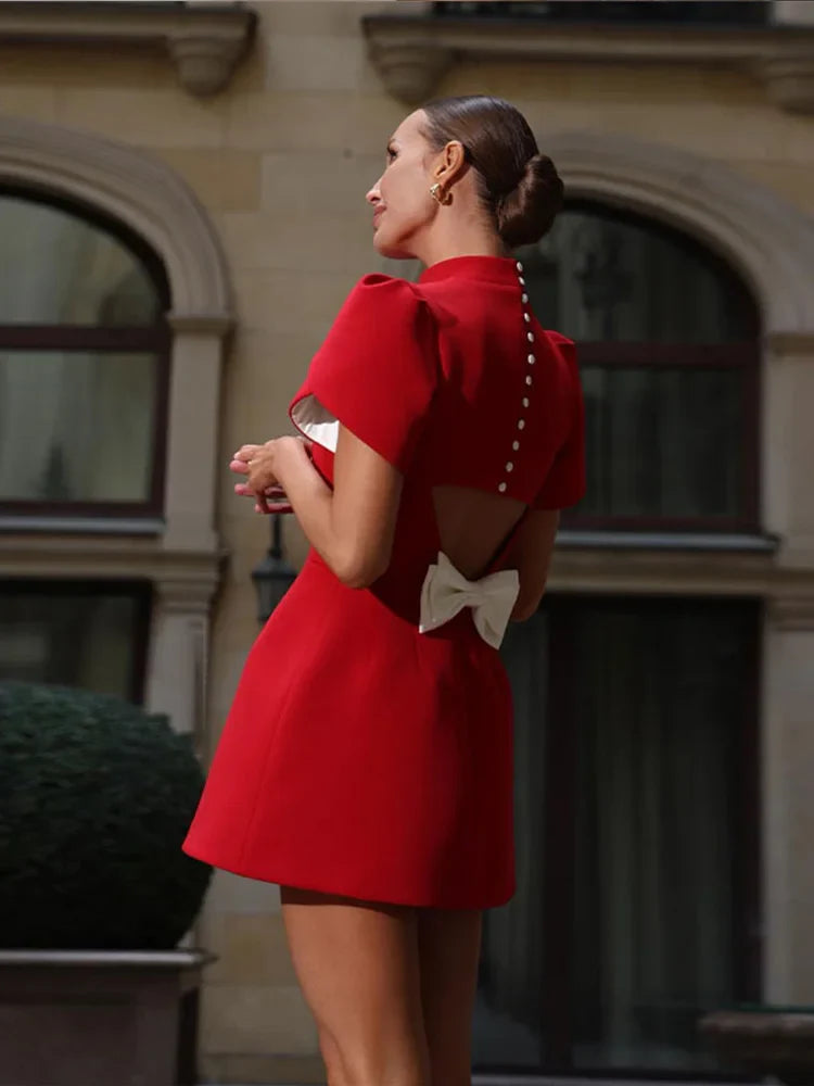 Sophisticated formal elegant midi dress for women -4