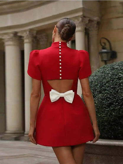 Sophisticated formal elegant midi dress for women -6