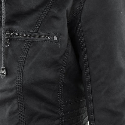 Durable elegant everyday leather jacket for women | Sophie -16