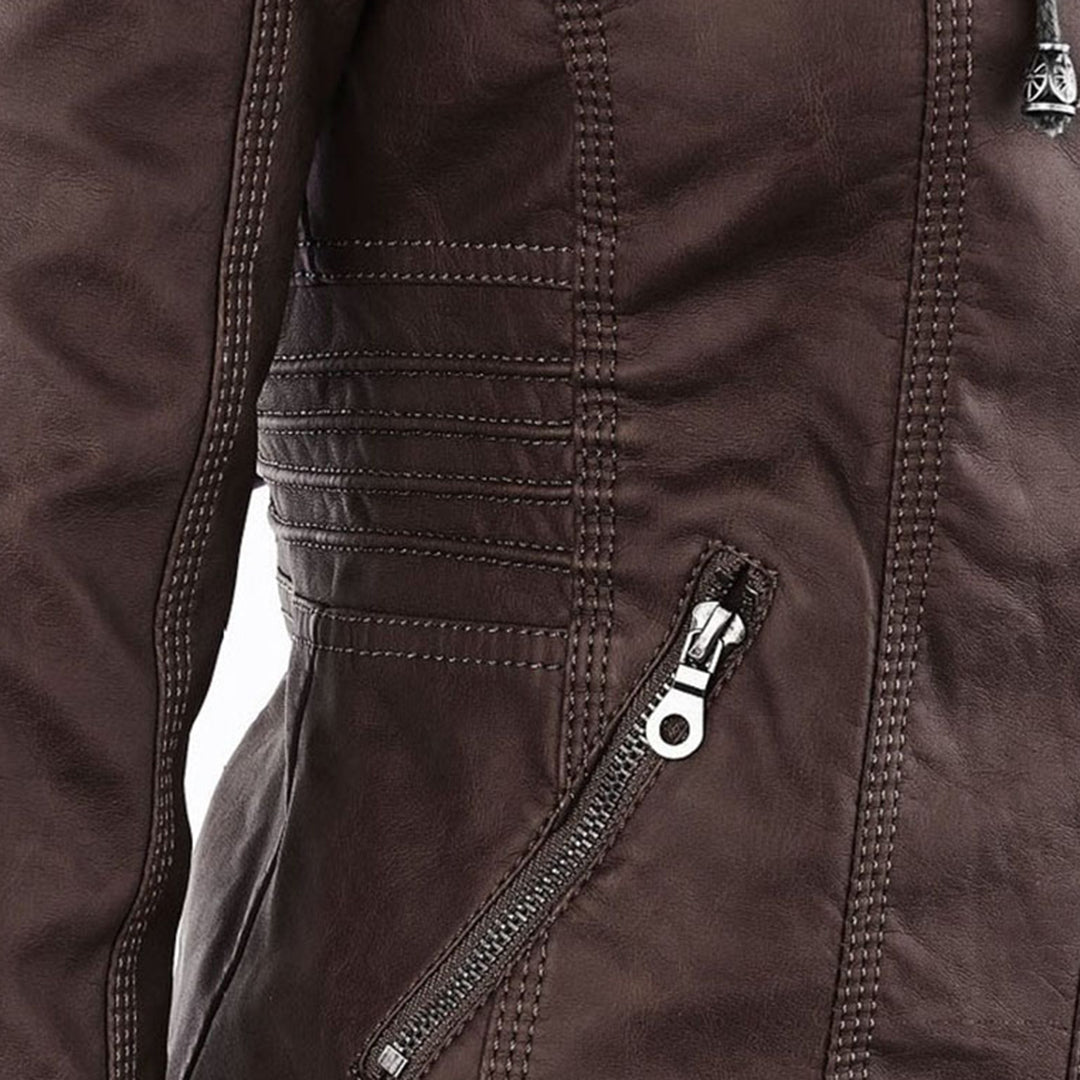Durable elegant everyday leather jacket for women | Sophie -18