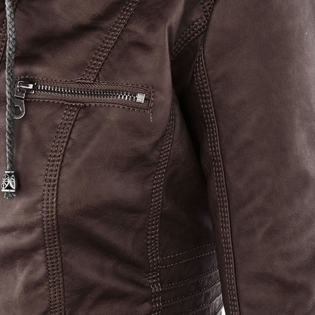 Durable elegant everyday leather jacket for women | Sophie -19