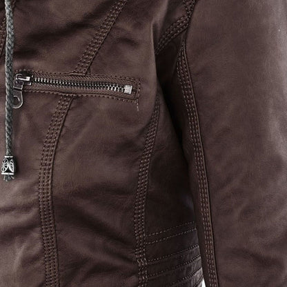 Durable elegant everyday leather jacket for women | Sophie -19