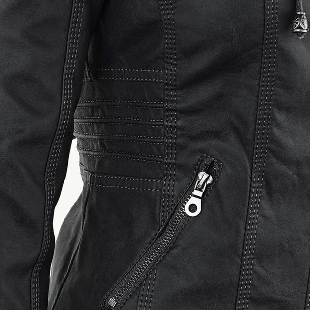 Durable elegant everyday leather jacket for women | Sophie -17