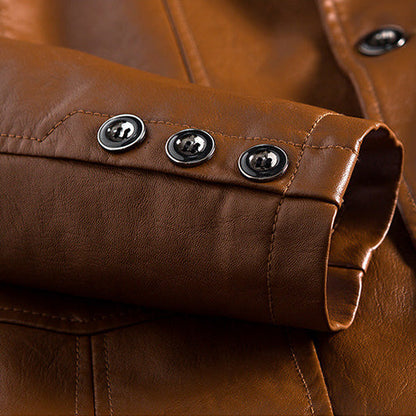 Classic leather everyday jacket for men | Alessandro - 6