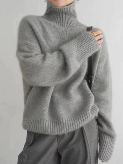 High Neck Knit Sweater Cozy For Women | Seraphina