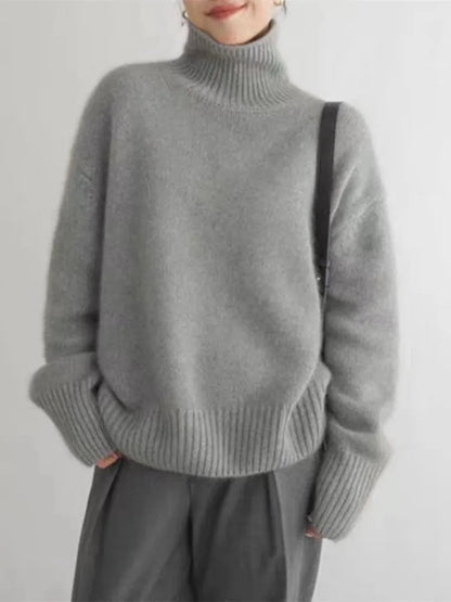High Neck Knit Sweater Cozy For Women | Seraphina