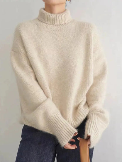 High Neck Knit Sweater Cozy For Women | Seraphina