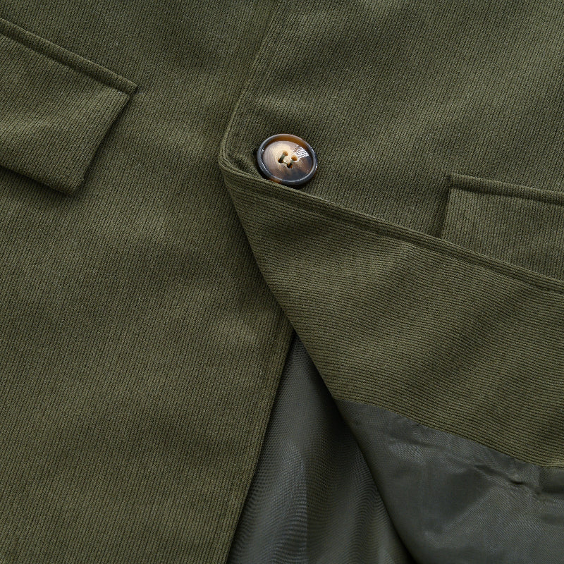 Smart corduroy slim-fit coat for men | Emerson - 4