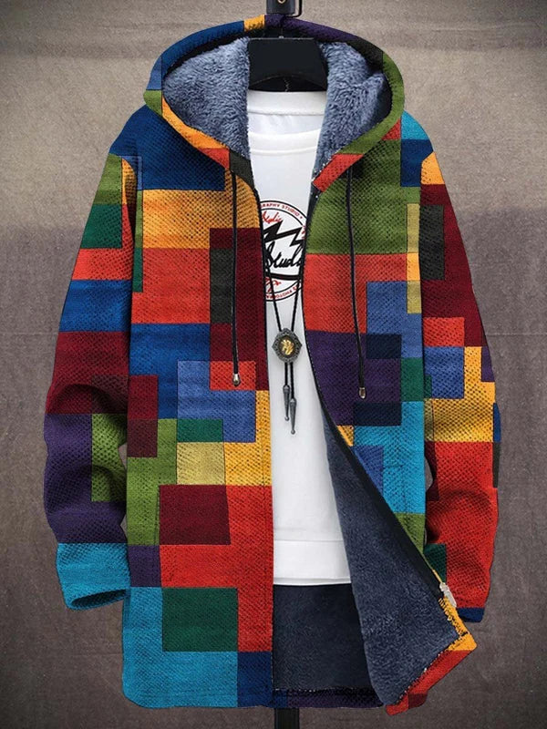 Cosy artistic open-front cardigan for men | Delilah - 2