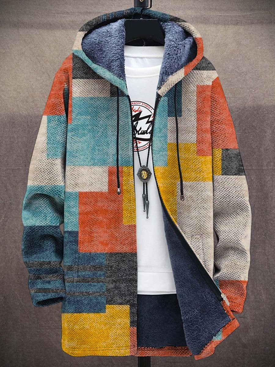 Cosy artistic open-front cardigan for men | Delilah - 6