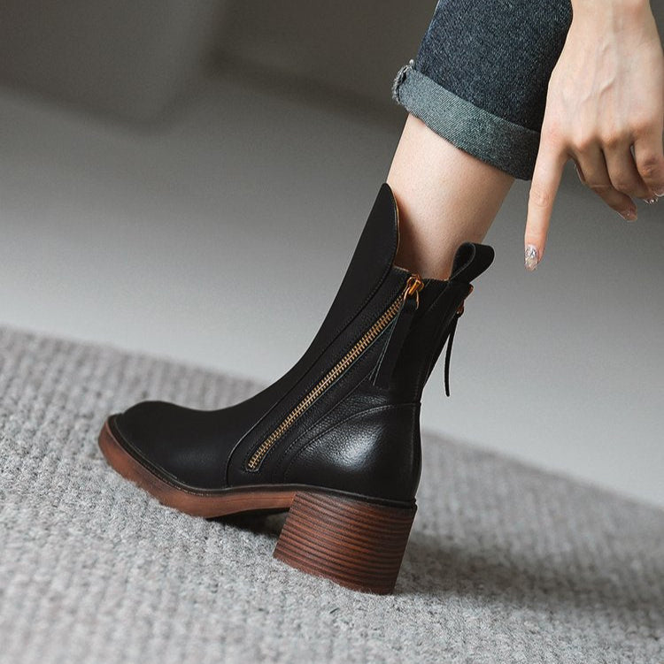 Block Heel Ankle Boots Stylish for Women | Mirella