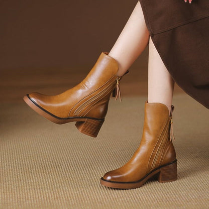 Elegant leather ankle boots for women | Selene - 3
