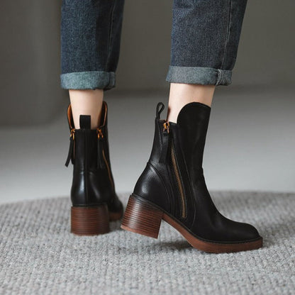 Block Heel Ankle Boots Stylish for Women | Mirella