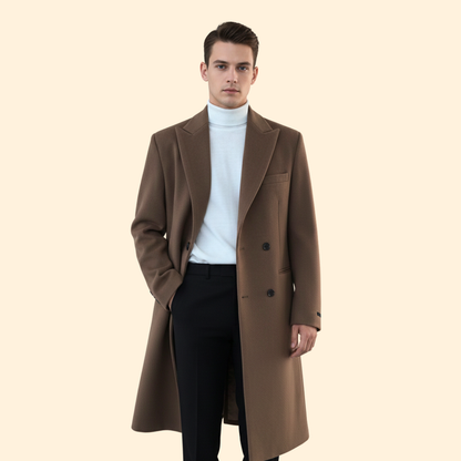 Timeless tailored longline overcoat for men -2