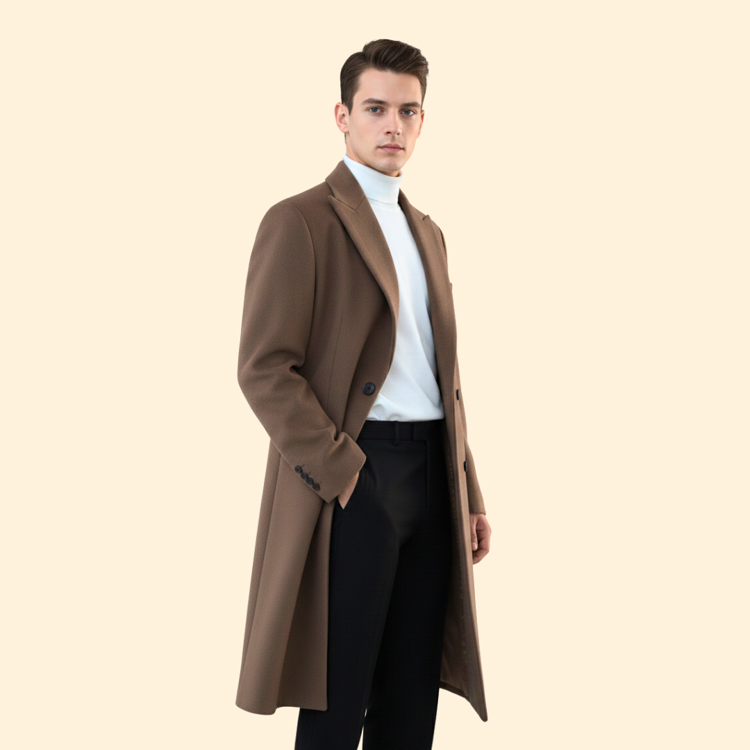 Timeless tailored longline overcoat for men -3