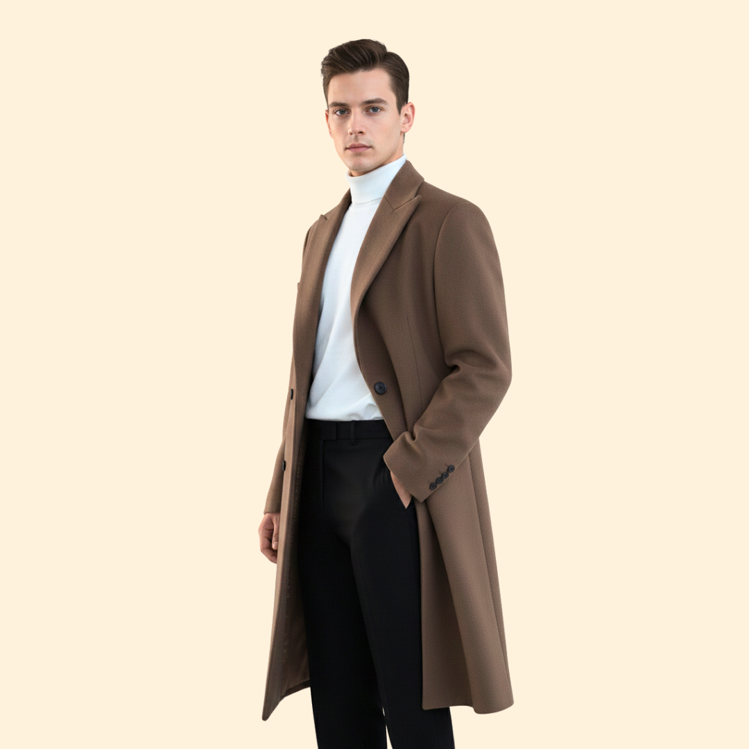 Timeless tailored longline overcoat for men -4