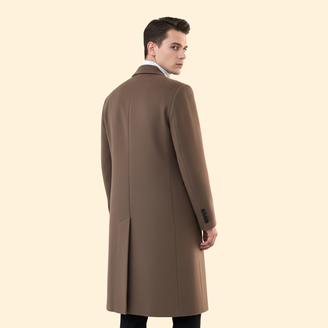 Timeless tailored longline overcoat for men -5