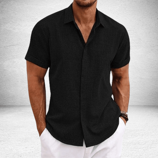 Classic Short-Sleeve Button Shirt Refined For Men | Harrison