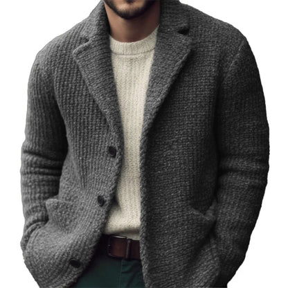 Classic cosy open-front cardigan for men | Derek - 1
